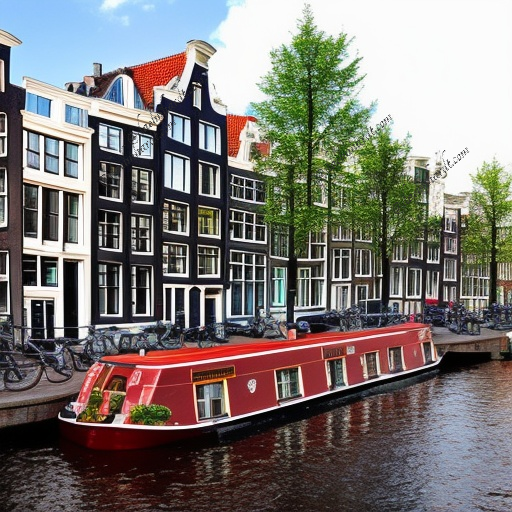 The canals in Amsterdam, Jasper AI-generated art, April 2023