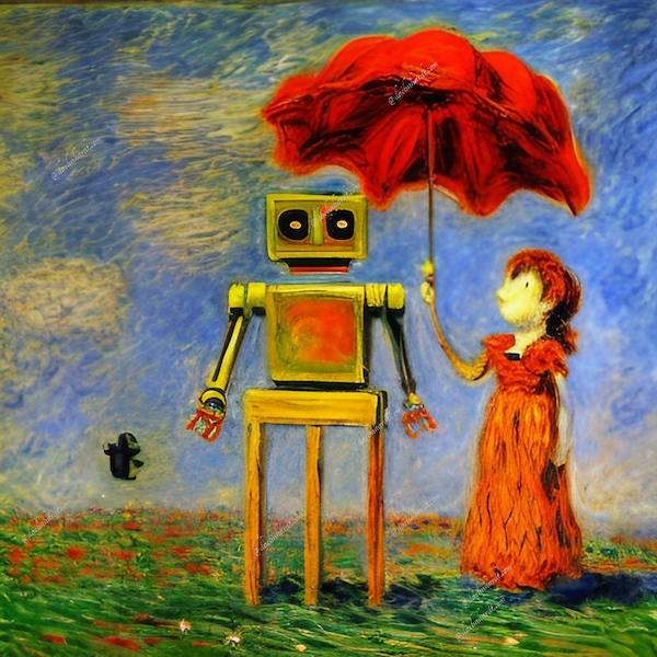 Smily Robot meets children