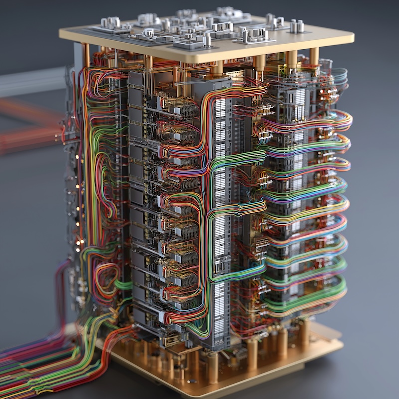 Midjourney 7.0: a super computer petaflop is staning on the coder desk, HD
