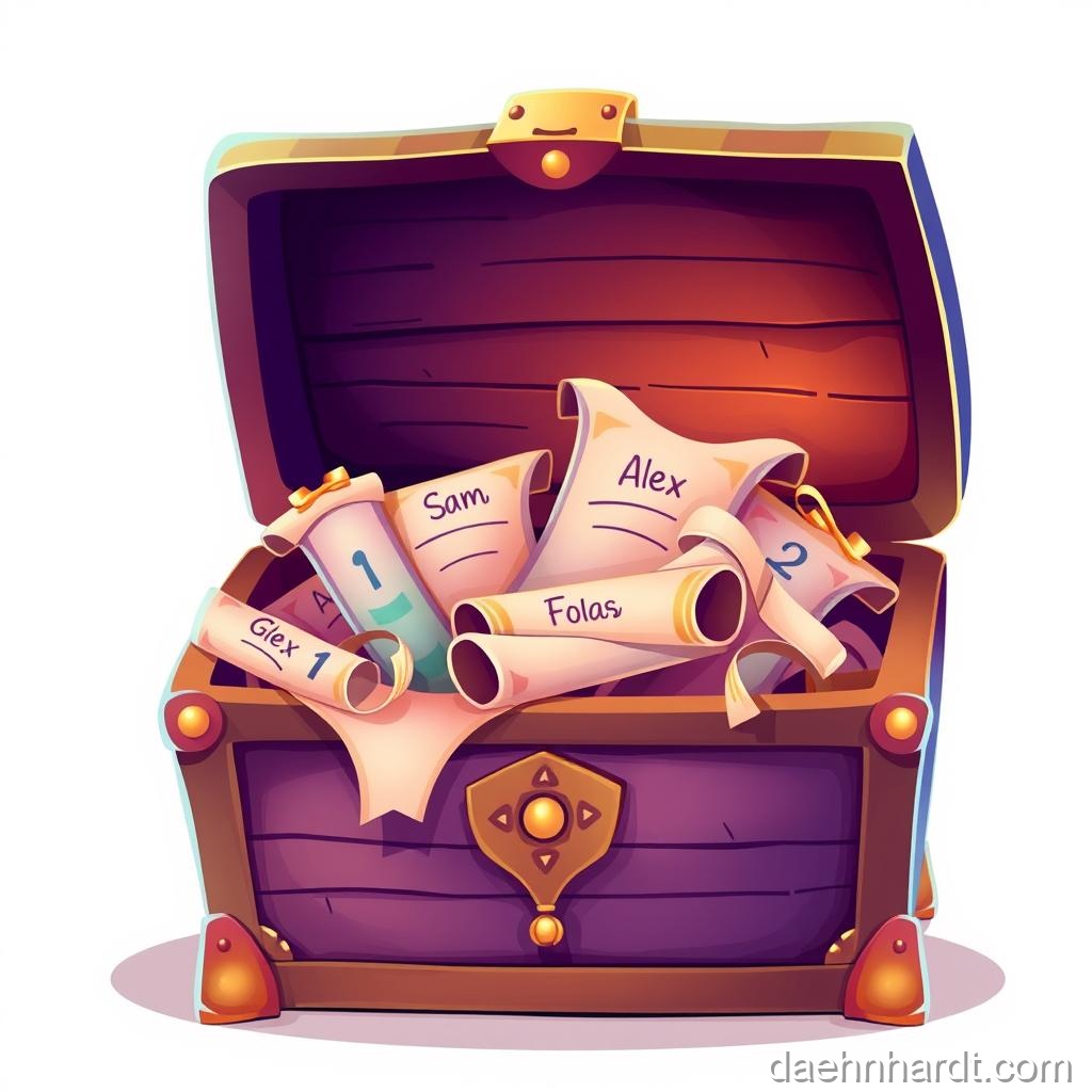 Lists store multiple items like a treasure chest