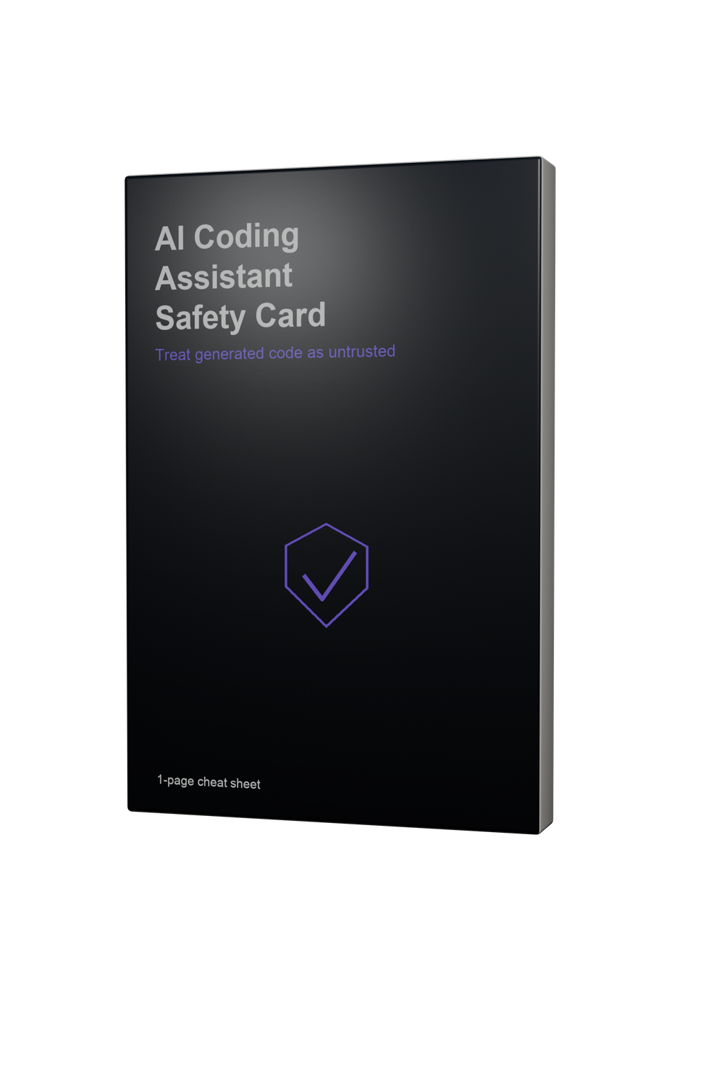 Cover of the AI Coding Assistant Safety Card