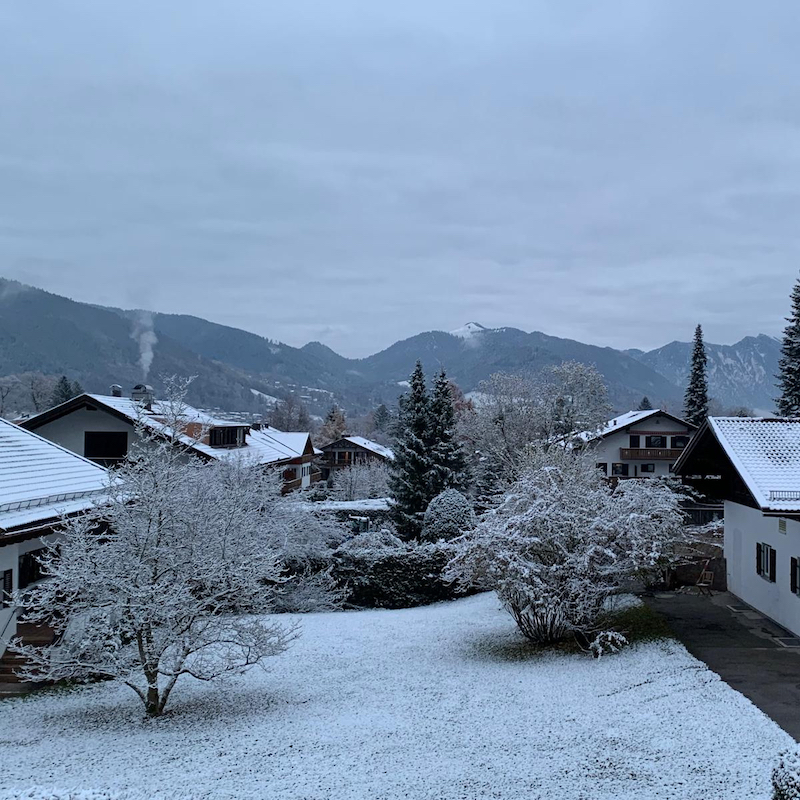 Photo of the first snow on Bavaria