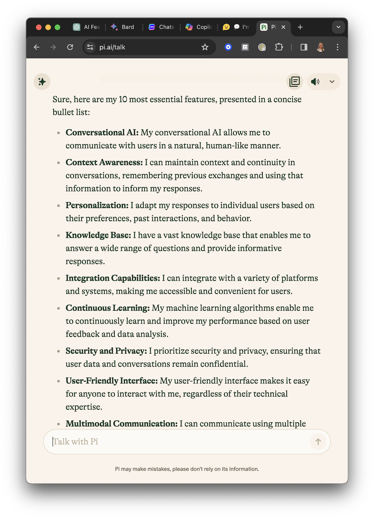 Web Interface of Pi bot