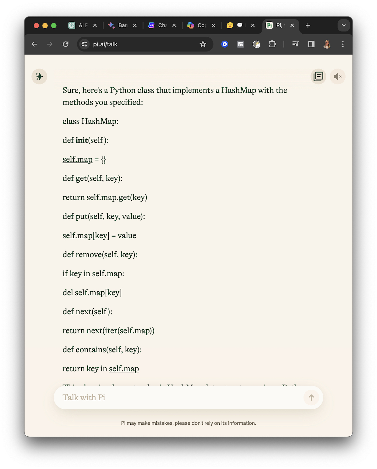 Web Interface of Pi bot