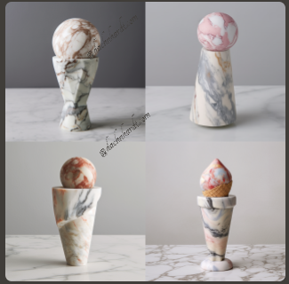 Midjouney: Ice cream in marble medium