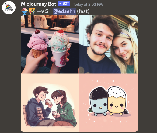 Midjouney: 🍨👫